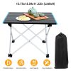 Folding Camping Table Aluminum Alloy Portable Desk Collapsible Outdoor Lightweight Picnic Table w/ Carry bag