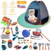56Pcs Kids Role Play Camping Set For Toddlers over 3 years old