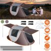 3-4 Person Pop Up, Waterproof Tent includes 4 Poles,2 Mosquito Net Windows, Carrying Bag