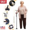 Foldable Aluminum Walking Cane w/LED Light, Adjustable Height