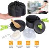 9Pcs Camping Cookware Aluminum Pot Pans Set