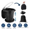 Retractable Portable Potty for Adults Emergency Toilet Kit with Adjustable Height Lid, 20 Garage Bags, Carry Bag