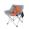Portable heated camping chair for adults with folding design, 3 heat settings, heated backrest, supports up to 264 lbs