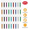 35 aluminum alloy emergency whistles with keychains—extra loud for camping, hiking, hunting, and outdoor emergencies