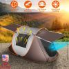 3-4 Person Pop Up, Waterproof Tent includes 4 Poles,2 Mosquito Net Windows, Carrying Bag
