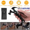 12 in 1 Hammer Multitool Portable Stainless Steel Mini Hammer Survival Tool Camping Gear