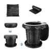 Retractable Portable Potty for Adults Emergency Toilet Kit with Adjustable Height Lid, 20 Garage Bags, Carry Bag
