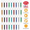 35 aluminum alloy emergency whistles with keychains—extra loud for camping, hiking, hunting, and outdoor emergencies