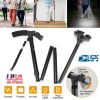 Foldable Aluminum Walking Cane w/LED Light, Adjustable Height