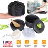 9Pcs Camping Cookware Aluminum Pot Pans Set