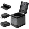 Portable Toilet, w/ Lid for Camping and Hiking, Carry Bag and Trash Bags