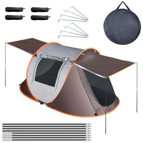 3-4 Person Pop Up, Waterproof Tent includes 4 Poles,2 Mosquito Net Windows, Carrying Bag