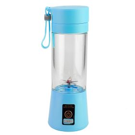 USB Rechargeable Portable Juicer Blender with 6 Blades and Powerful Motor (Option: Blue)
