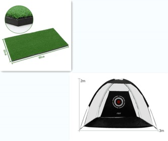 Outdoor Golf Practice Tent (Option: 3m Black set)