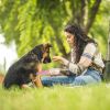 18.6OZ Portable Dog Water Bottle Pet Water Dispenser with Detachable Food Container Leak-Proof Lock Design