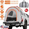 Waterproof, windproof pickup truck bed tent with carry bag for 5.41-6.56FT beds; PU2000mm rainfly