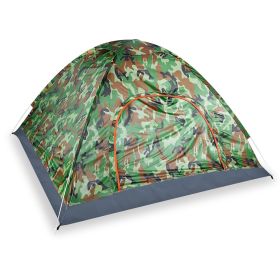 4 Persons Camping Waterproof Pop Up Tent w/2 Mosquito Net Doors Carrying Bag (Option: Camouflage)