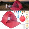 Pop Up Beach Tent Sun Shade Shelter Anti-UV Automatic Waterproof Tent Canopy for 2/3 people