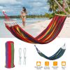 2 Person Canvas Hanging Hammock Swing Bed with Carrying Bag, Holds 330LBS