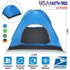 4 Persons Camping Waterproof Pop Up Tent w/2 Mosquito Net Doors Carrying Bag