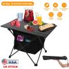Foldable Camping Table of Rustproof Portable Aluminum Alloy with Storage and Carrying Bag