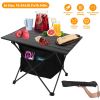 Foldable Camping Table of Rustproof Portable Aluminum Alloy with Storage and Carrying Bag