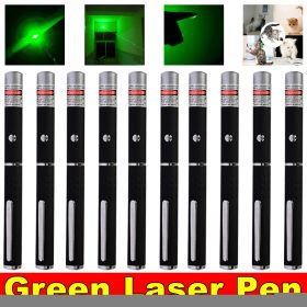 Pet Toy Green Laser Pointer Pen Light Single Beam High Power Lazer Flashlight 900Miles 1mW 532nm Torch (Color: Green)
