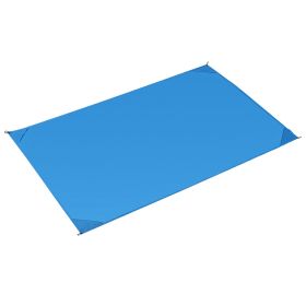 4.6’ x 6.6’ Waterproof Foldable Camping Rug Pocket Sandproof Picnic Mat (Option: Blue)