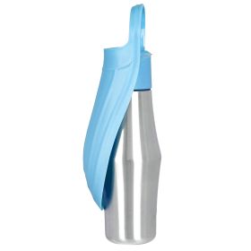 25OZ Portable Dog Water Bottle Foldable Stainless Steel Water Dispenser Leak-Proof Design (Option: Blue)