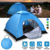 4 Persons Camping Waterproof Pop Up Tent w/2 Mosquito Net Doors Carrying Bag