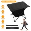 Foldable Camping Table of Rustproof Portable Aluminum Alloy with Storage and Carrying Bag