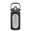 34oz Glass Sports Water Bottle with Straw, Time Marker, Silicone Sleeve, Handle, and Intake Tracker