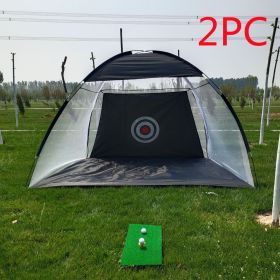 Outdoor Golf Practice Tent (Option: 2PC Black 180x200cm)
