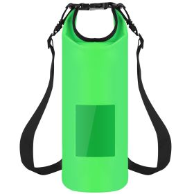 10L Floating Waterproof Dry Bag, clear window, roll-top design, lightweight storage (Option: 10L_Green)