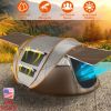 5-8 Person Pop Up Waterproof Tent with 4 Tent Poles, 2 Mosquito Net Windows & Carrying Bag