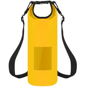 10L Floating Waterproof Dry Bag, clear window, roll-top design, lightweight storage (Option: 10L_Yellow)