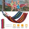 2 Person Canvas Hanging Hammock Swing Bed with Carrying Bag, Holds 330LBS