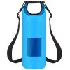 10L Floating Waterproof Dry Bag, clear window, roll-top design, lightweight storage