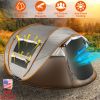 5-8 Person Pop Up Waterproof Tent with 4 Mosquito Net Windows & Carrying Bag