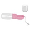 18.6OZ Portable Dog Water Bottle Pet Water Dispenser with Detachable Food Container Leak-Proof Lock Design