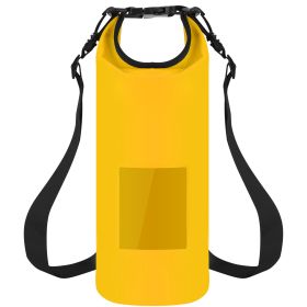 Floating Waterproof Dry Bag – 20L Roll-Top Lightweight Storage Sack with Transparent Window (Option: 20L_Yellow)