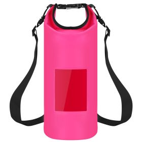 5L Floating Waterproof Dry Bag with clear window, lightweight and ideal for kayaking, rafting, boating, and swimming (Option: 5L_Pink)