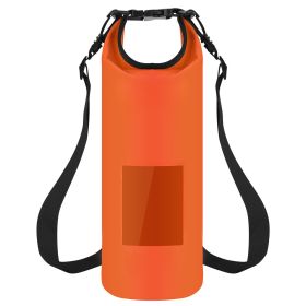 10L Floating Waterproof Dry Bag, clear window, roll-top design, lightweight storage (Option: 10L_Orange)