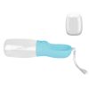 18.6OZ Portable Dog Water Bottle Pet Water Dispenser with Detachable Food Container Leak-Proof Lock Design