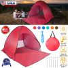 Pop Up Beach Tent Sun Shade Shelter Anti-UV Automatic Waterproof Tent Canopy for 2/3 people