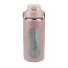 34oz Glass Sports Water Bottle with Straw, Time Marker, Silicone Sleeve, Handle, and Intake Tracker
