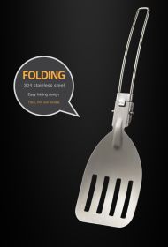 Frying spatula, 304 stainless steel folding (select: Leaky shovel)