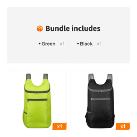 1pc Outdoor Portable Backpack For Camping; Hiking (Color: Green+Black)