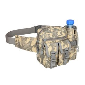 Tactical Waist Bag Denim Waistbag With Water Bottle Holder (Color: ACU Camouflage)