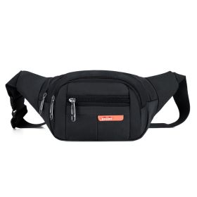 Casual Multifunctional Waist Bag; Adjustable Durable Large Capacity (Color: Black)